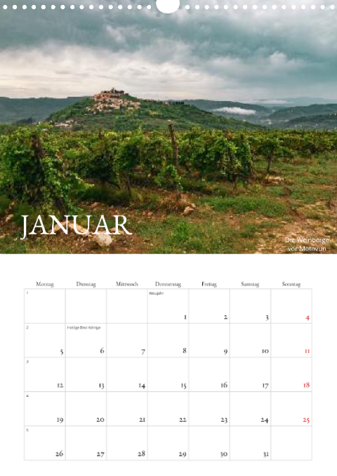 Kalender Istrien 2026